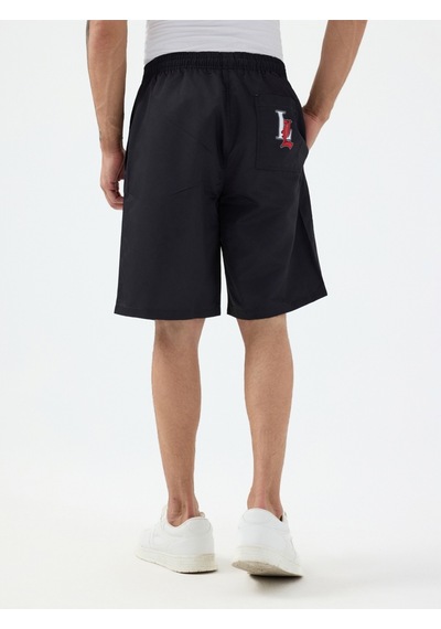 Regular Fit Erkek Deniz Şortu Siyah