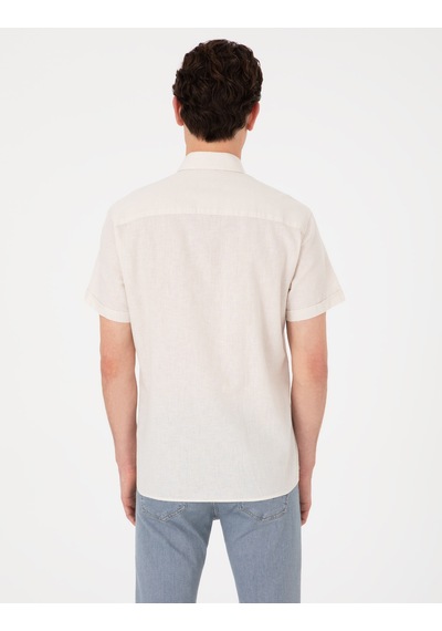 Pierre Cardin Erkek Bej Gömlek Kısa Kollu 50303287-vr011 Bej
