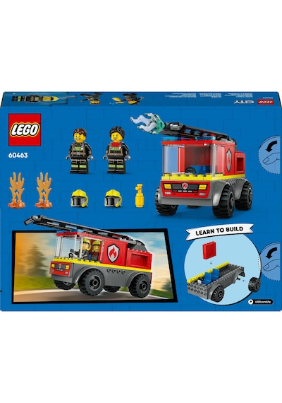 LEGO® City Merdivenli İtfaiye Kamyonu 60463 - 4 Yaş ve Üzeri Çocuklar için Yaratıcı Oyuncak Yapım Seti (82 Parça)
