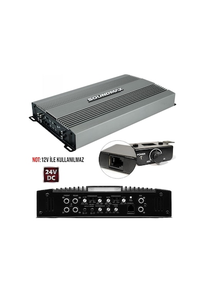 OTO ANFİ 5500W 5 KANAL 24V BASS KONTROL SOUNDMAX SX-5024.5
