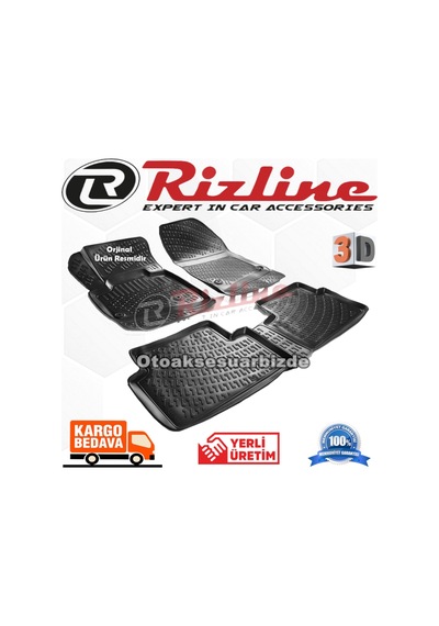 Citroen C5 3D Paspas Havuzlu Siyah Sedan 2008-2015 Arası Rizline N11.613