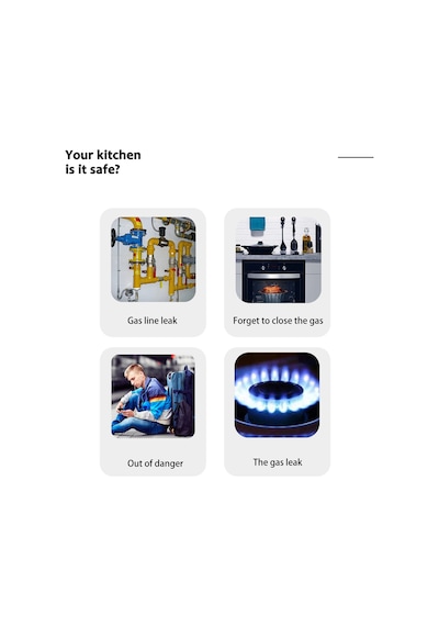 Xindoker Kablosuz Zararlı Gaz Alarm Dedektörü, Yüksek Sesli Alarm, Çoklu Durum Göstergesi, Otomatik Hava Kesme, Güvenlik