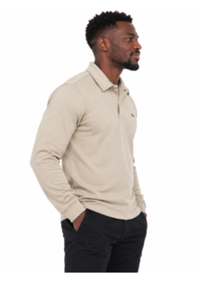 Lacoste Polo Çıt Çıt Kapama Dar Kesim Bej Uzun Kol Açık Bej