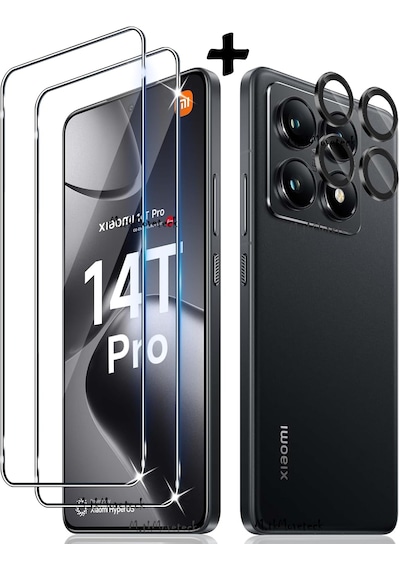 Xiaomi Mi 14t Pro Kamera Koruma Lens Koruyucu Cam + Ekran Cam Set