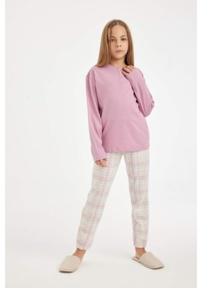 Defacto Kız Çocuk Pijama Takımı Yazı Baskılı Uzun Kollu Üst Uzun Alt D2117A824AUBR82 Bordo Defacto Kız Çocuk Pijama Takımı Yazı Baskılı Uzun Kollu Üst Uzun Alt D2117A824AUBR82 Bordo