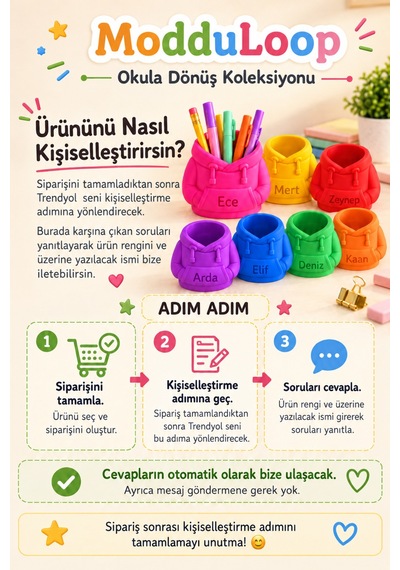 İsme Özel Hoodie Kalemlik Kişiye Özel İsimli 3d Masaüstü Kalemlik, Düzenleyici, Okula Dönüş Çok Renkli
