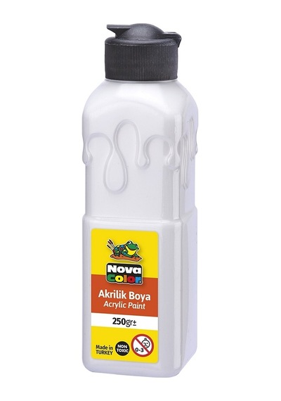 Nova Color Akrilik Boya Şişe 250Gr Beyaz Nc-3014
