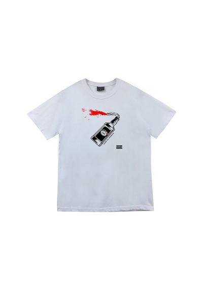 Onyx Baskılı Unisex %100 Pamuk Beyaz T-shirt Beyaz