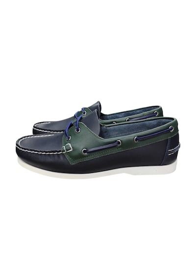 King Paolo King Shoes Timberlant Ayakkabı Lacivert Yeşil