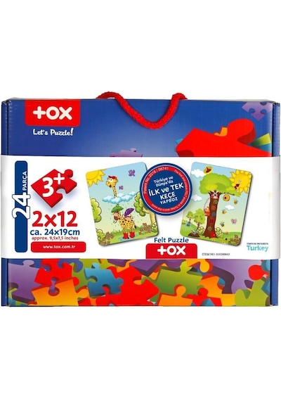 Tox Zürafa 3+ Keçe Yapboz 3 Yaş Puzzle T043