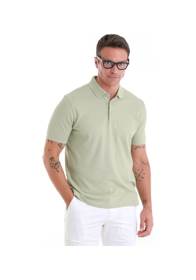 Hatemoğlu Yeşil Regular Fit Düz Merserize Polo Yaka 100% Pamuk Tişört 35362024c020 16-0110tpx Yeşil