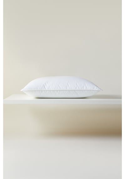 Ocean Home Textile %100 Pamuk Kumaş Kaz Tüyü Konforunda Saten Biyeli 900 Gr Mikrojel Yastık 50 X 70 Cm Beyaz