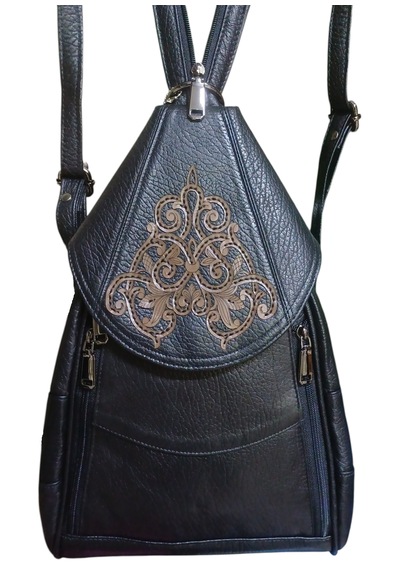 Durush Collection Hakiki Deri, Tasarım El İşlemesi Siyah, Kahverengi Motifli Sırt Çantası Siyah - Kahverengi Durush Collection Hakiki Deri, Tasarım El İşlemesi Siyah, Kahverengi Motifli Sırt Çantası Siyah - Kahverengi