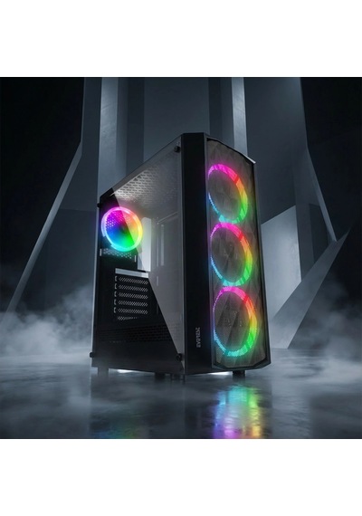 Everest Bumpy, Mesh, 600w, 4x12cm Rgb Fan, Temperli Cam Yan Panel, Atx, Gamıng Kasa