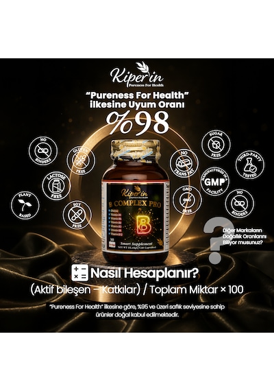 Kiperin B Complex Pro Yüksek Emilim B Vitamini Kompleksi 30 Kapsül