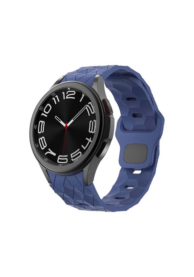 Galaxy Uyumlu Watch 5 44mm Zore Krd-116 20mm Futbol Desenli Spor Tasarımlı Silikon Kordon