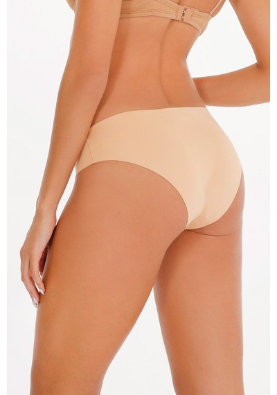 Sensu Kadın Lazer Kesim Düşük Bel Beli Lastikli Slip Külot 3'lü Paket Set Ten Ten