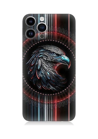 Apple Uyumlu iPhone 14 Pro  Kartal Baş Desenli Silikon Kılıf
