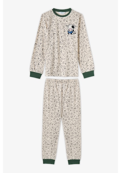 Penti Erkek Çocuk Yeşil Fully Booked Pamuklu Uzun Kollu 2li Pijama Takımı Ge50