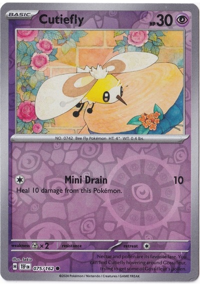 Cutiefly Reverse Holo 075/162 - Temporal Forces - Pokemon Kartı Mint