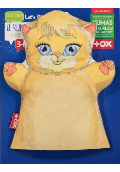 Tox Kedi Evcil Hayvanlar Keçe El Kukla T313 . Eğitici Oyuncak
