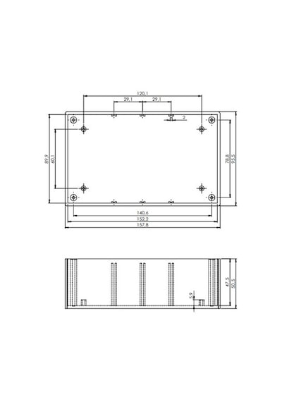 Elektronik Proje Kutusu (Ölçüleri: 96X158X53Mm) - Siyah