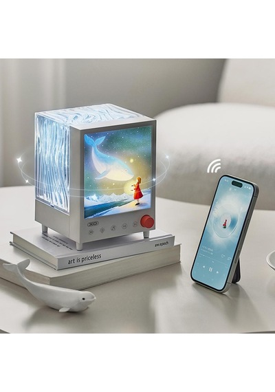 Delux Serisi Hediyelik Lamba Gece Lambası Xo-oz14 Aurora Projeksiyon 1200mah Hoparlör Çok Renkli