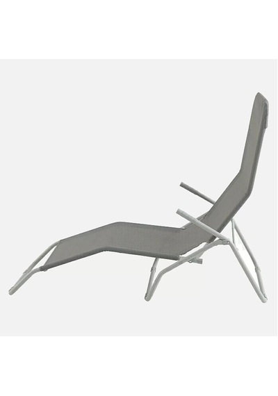 Katlanır Metal Şezlong, Havuz Şezlong Açık Gri