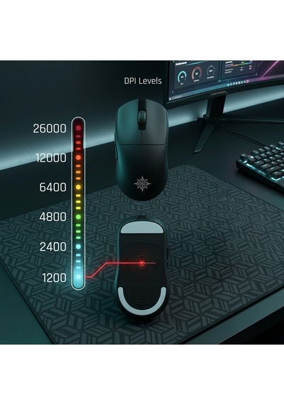 Inca Img-330ix Pro Kablosuz 26k Sensörlü Paw3395 Ultra Hafif Yüksek Performanslı Oyuncu Mouse