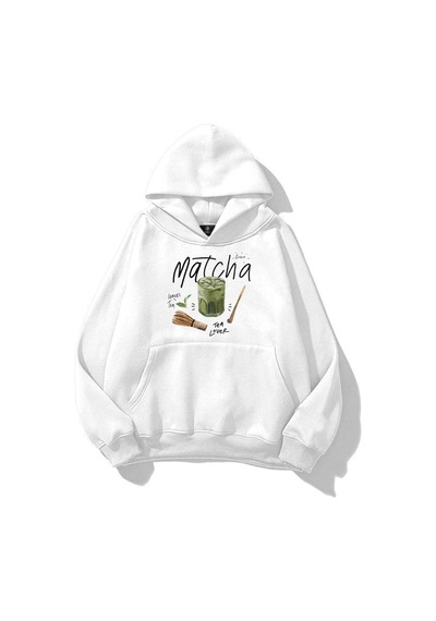 Startmore Unisex Matcha Sweatshirt Beyaz Beyaz