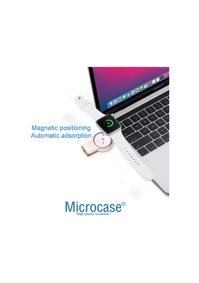 Apple Uyumlu Watch Series 8 41-45mm 2in1 Type-C&USB Manyetik Şarj AL2730