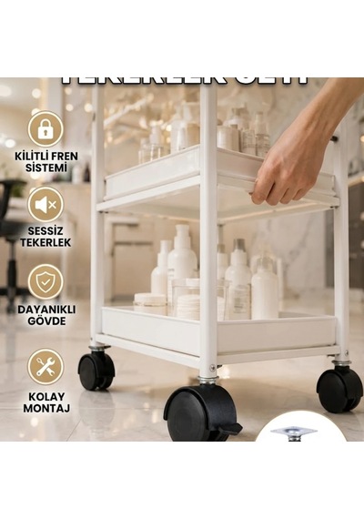 6 Cm Kilitli Zemin Korumalı Tekerlekli Ayak Seti Sehpa Ve Restoran Arabası İçin Çok Renkli