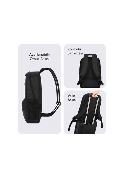 Mack Mcc-1623 16 Pax Motion Notebook Sırt Çantası Siyah