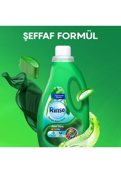 Rinso Sıvı Çamaşır Deterjanı Komple Bakım Serisi Aloe Vera Renkliler İçin 2.5 L 0.75 LT - 2.5 LT - 12 KG