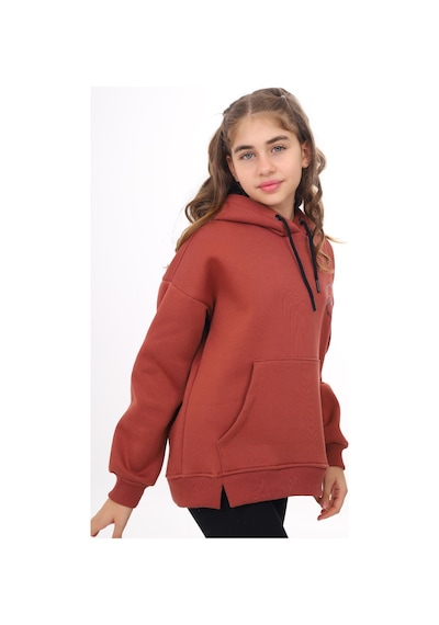 Toontoy Kız Çocuk Baskılı Sweatshirt Kiremit