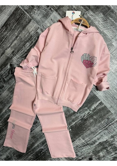 Ki Z Çocuk Eşofman Taki Mi 2 Li . Boru Paça Farmuarli Kapuşonlu Takim. Love Baski Li Taki M. Pembe Ki Z Çocuk Eşofman Taki Mi 2 Li . Boru Paça Farmuarli Kapuşonlu Takim. Love Baski Li Taki M. Pembe