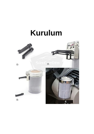 Oto Küllük Renkli Işıltılı Rgb Araç İçi Led Küllük 7 Işıklı Black