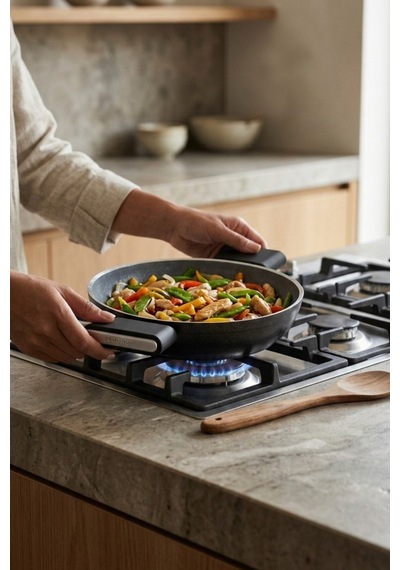 Cooker Cliff 22 Cm Seramik Kaplama Sahan Siyah Ckr4641