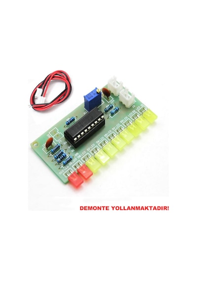 LM3915 10 Led Vumetre Kit DIY Led Elektronik Ses Müzik Demonte