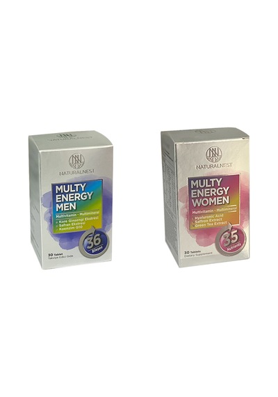 Naturalnest Multy Energy Women + Men Takviye Edici Gıda 2'li