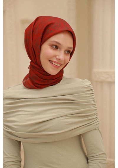 Silk Home Soft Eşarp 73082-02 Bordo, Haki