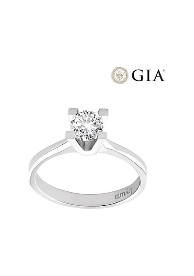 0.50 Karat E Vs2 Gıa Sertifikalı Pırlanta Tektaş Yüzük Beyaz