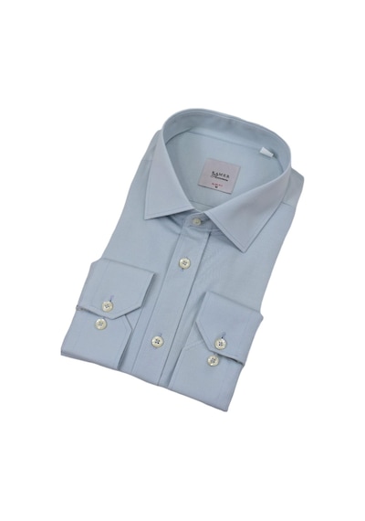 Erkek Slim Fitt Likralı Uzun Kol Kulplu Gömlek 2358 Bgl-st04384 Gri
