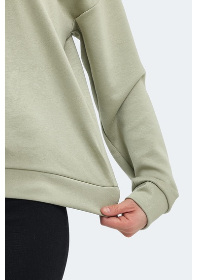 Slazenger Kenzıe I Kadın Kapüşonlu Açık Yeşil Sweatshirt Açık Yeşil