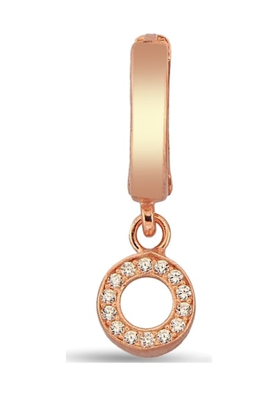 O Harfi Sallantılı 925 Ayar Gümüş Rose Tek Küpe - 12080402 Rose Gold