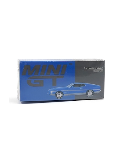 Mini Gt 1/64 Ford Mustang Mach 1 Grabber Blue