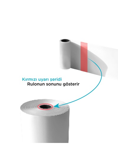 56x16 Yazar Kasa Pos Rulosu 50 Adet 5 Paket , Termal Rulo, 48 Gsm, Bitme Uyarı Şeridi, Bpa İçermez, 56mmx16m