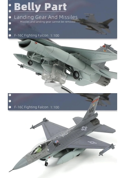F-16c Fighting Falcon Jet Savaş Uçağı Metal Model Uçak 1/100 Ölçek 15cm