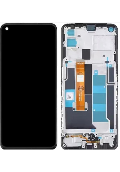 Oppo Realme 7 İle Uyumlu Lcd Ekran Dokunmatik Çıtalı Rmx2151 Rmx2155