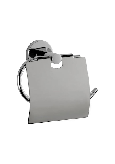 Tuvalet Kağıtlığı Metal, Kapaklı Tuvalet Kağıdı Tutucu, Krom Kaplama, Vidalı 000 Açık Krem